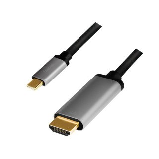 Kabel USB-C do HDMI, 4K 60Hz aluminiowy 1.8m LogiLink