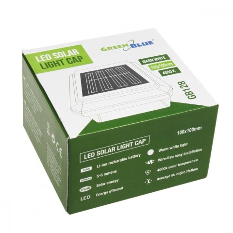 Lampa solarna na słupek 100x100 GB128 GreenBlue