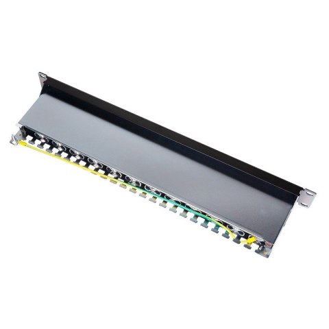 Patchpanel CAT6 19' 24- porty, STP czarny