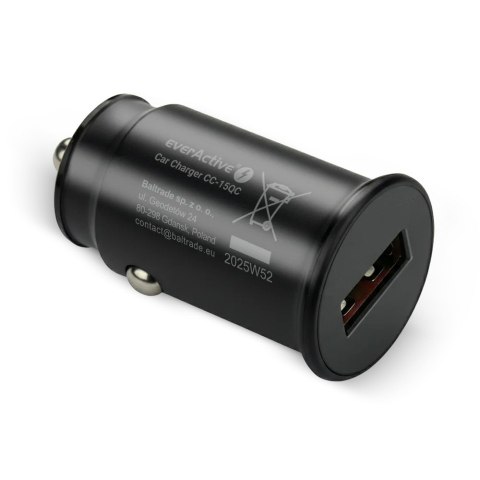 Ładowarka samochodowa CC-15QC QC3.0 18W 1XUSB + kabel USB-C 1m
