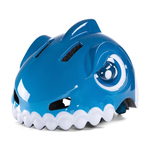 Kask rowerowy dziecięcy 52-56 cm - niebieski dinozaur WOZINSKY