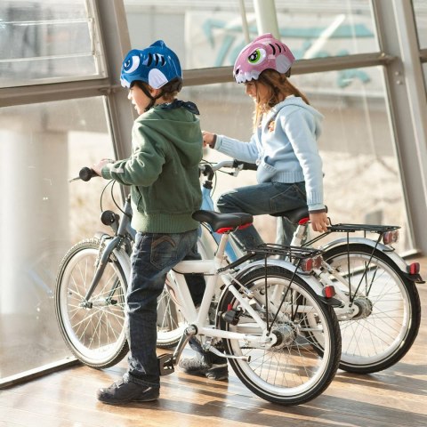 Kask rowerowy dziecięcy 52-56 cm - niebieski dinozaur WOZINSKY