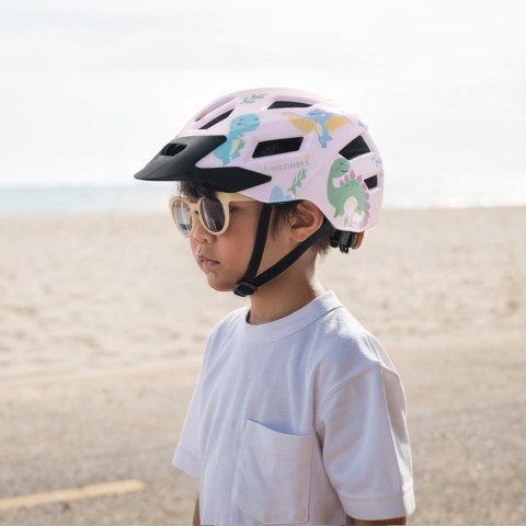 Kask rowerowy dziecięcy MTB z odpinanym daszkiem 52-56 cm - różowy WOZINSKY
