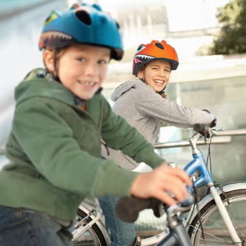 Kask rowerowy dziecięcy lekki 50-54 cm - czerwony smok WOZINSKY