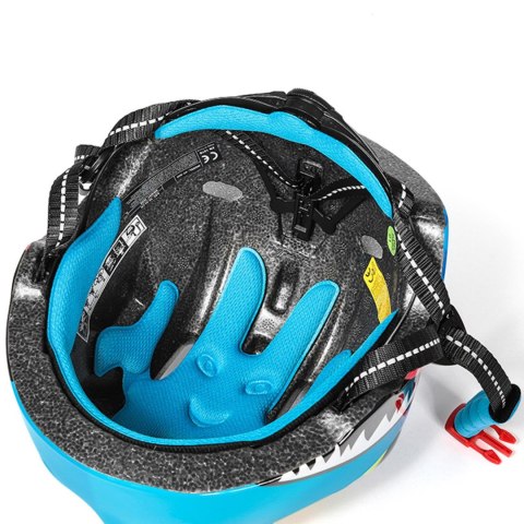 Kask rowerowy dziecięcy lekki 50-54 cm - niebieski smok WOZINSKY
