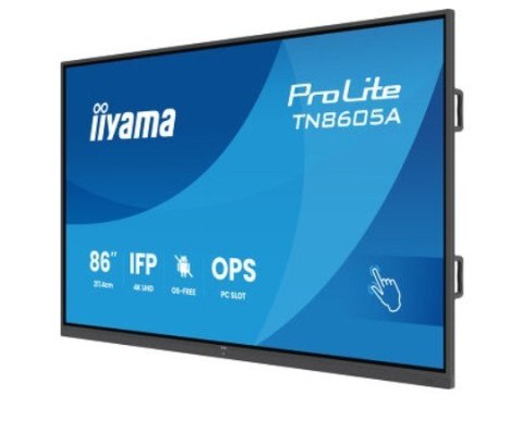Monitor 86 cali TN8605A-B1AG IPS,4K,40pkt,500cd,nonOS,1200:1,5ms, DeepContrast-IR+, 1xVGA,2xHDMI,DP,USB-C(PD65W),2xRJ45,2x20W