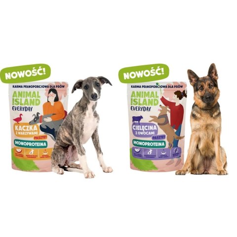 ANIMAL ISLAND Monoproteina cielęcina/kaczka/indyk karma dla psa 9×300g
