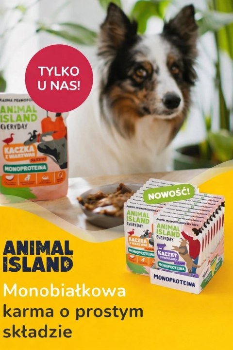 ANIMAL ISLAND Monoproteina cielęcina/kaczka/indyk karma dla psa 9×300g