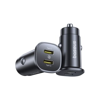 Ładowarka samochodowa 2 x USB-C 30W - czarna