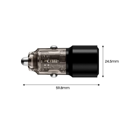 Ładowarka samochodowa 2x USB-C PD 100W - czarna