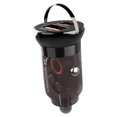 Ładowarka samochodowa USB-A USB-C PD QC 65W - czarna