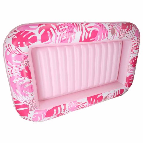 Materac dmuchany do pływania, leżak do opalania z poduszką różowy Kik Sp. z o. o. Sp. k.
