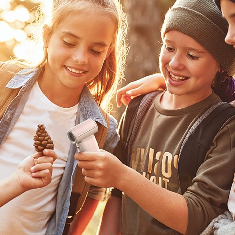 Mini dmuchawa wiatrak wentylator przenośny USB-C 3600mAh - szary