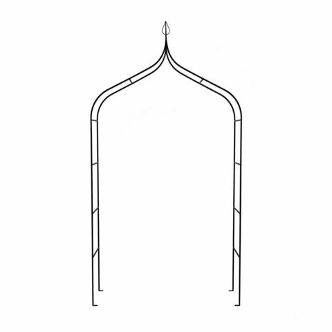 Pergola ogrodowa LUARO metalowa łuk z grotami na róże kwiaty pnącza 265 cm Kik Sp. z o. o. Sp. k.