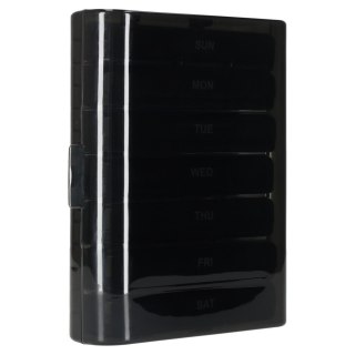 Pojemnik organizer na tabletki leki czarny Kik Sp. z o. o. Sp. k.
