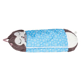 Śpiwór do spania dla dzieci turystyczny poduszka 2w1 125x50cm niebieski Kik Sp. z o. o. Sp. k.