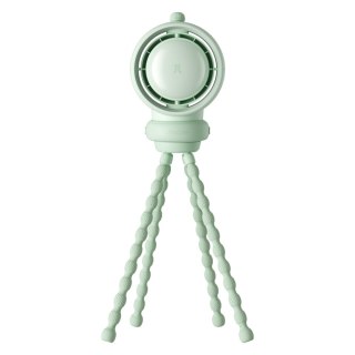 Wentylator mini wiatrak z elastycznymi nóżkami filtrem 5000mAh - zielony