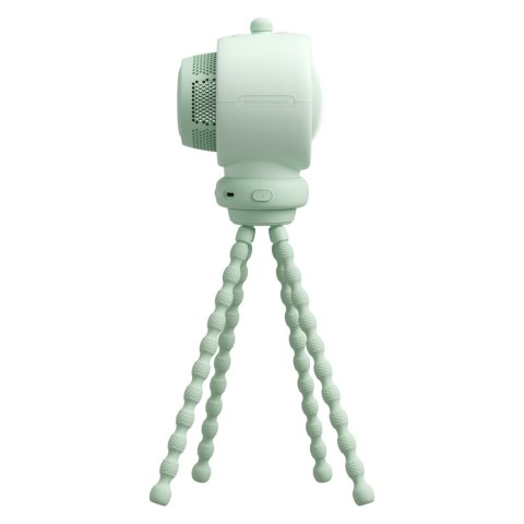 Wentylator mini wiatrak z elastycznymi nóżkami filtrem 5000mAh - zielony