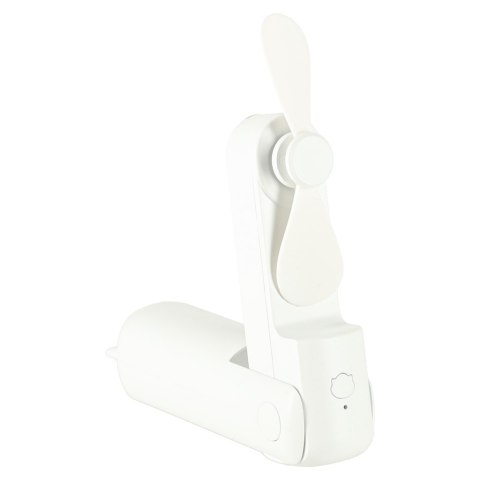 Wiatrak biurkowy wentylator mini ręczny składany wiatraczek przenośny USB biały Kik Sp. z o. o. Sp. k.