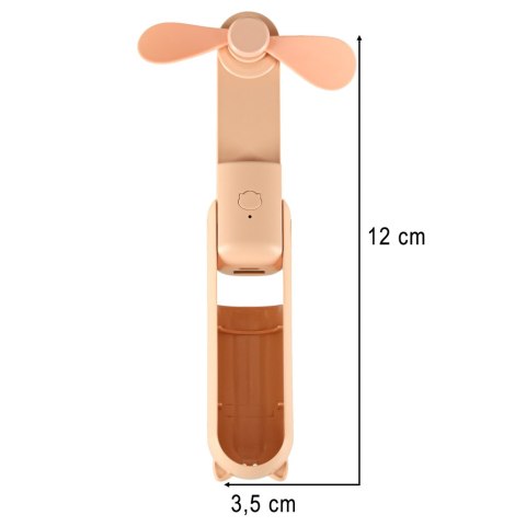 Wiatrak biurkowy wentylator mini ręczny składany wiatraczek przenośny USB różowy Kik Sp. z o. o. Sp. k.