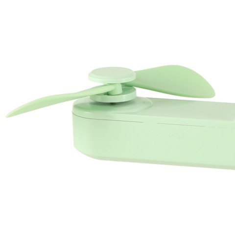 Wiatrak biurkowy wentylator mini ręczny składany wiatraczek przenośny USB zielony Kik Sp. z o. o. Sp. k.