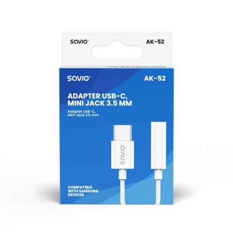 Adapter USB-C - Mini Jack 3,5 mm, Samsung, AK-52 Savio