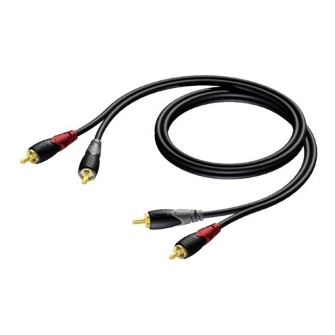 Kabel 2x RCA/Cinch Męski -2x RCA/Cinch Męski 1m - CLA800/1 PROCAB