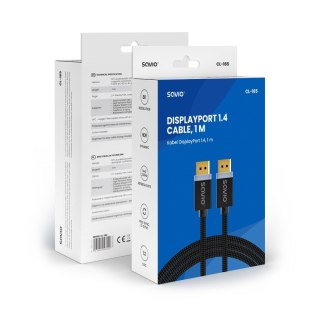 Kabel DisplayPort (M) v1.4, 1m, CL-165 Savio