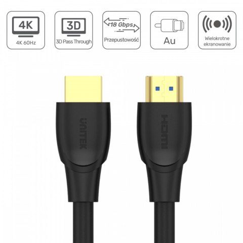 Kabel HDMI High Speed 2.0; 4K; 5M; C11041BK Unitek