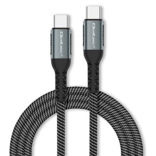 Kabel USB 2.0 typ C | USB 2.0 typ C 100W | QC 3.0 | PD | 1m | Czarny Qoltec