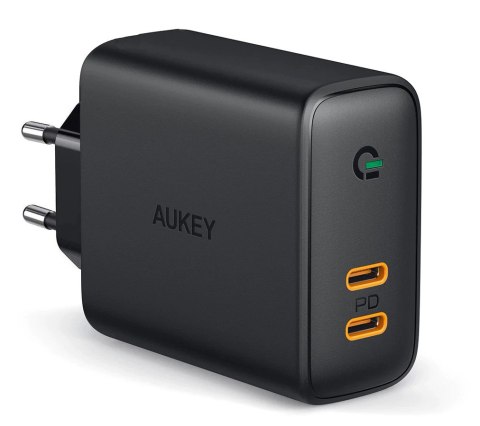 PA-D2 ładowarka sieciowa 2xUSB C PD Power Delivery 3.0 36W 6A Dynamic Detect AUKEY