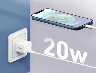 PA-F5 OEM White Mini ładowarka sieciowa 1xUSB-C 20W PD Power Delivery AUKEY