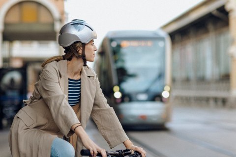 Kask Rowerowy HJC CALIDO PLUS Srebrny PEARL GREYISH SILVER r.L