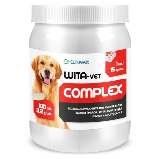 Eurowet Wita-Vet Complex 3,2g Wsparcie wzrostu i ciąży dla psa i szczeniąt 100szt