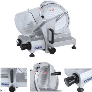Krajalnica elektryczna do wędlin i sera z ostrzałką 150W śr. 250mm Royal Catering