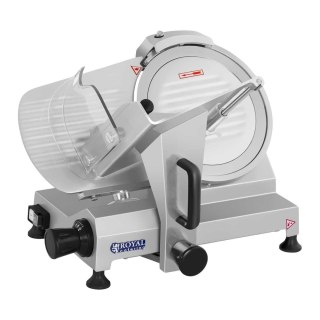 Krajalnica elektryczna do wędlin i sera z ostrzałką 150W śr. 250mm Royal Catering