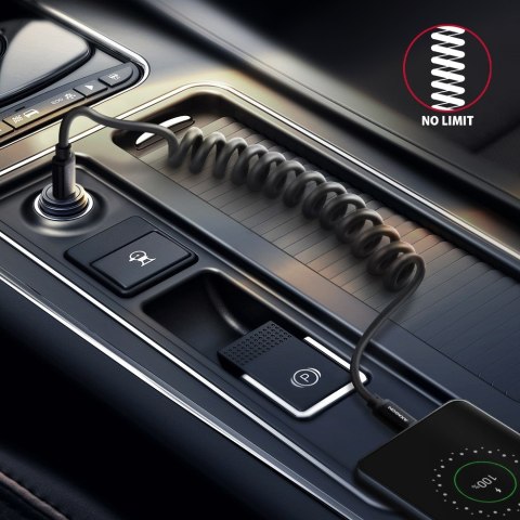 BUCM-CM10TB Kabel Twister USB-C - USB-C, 0,6m, USB 2.0, 3A, ALU, PVC Czarny AXAGON