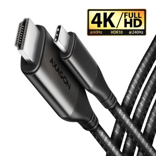 RVC-HI2MC Adapter aktywny USB-C -> HDMI 2.0 4K/60Hz Aluminum, 1.8m kabel AXAGON