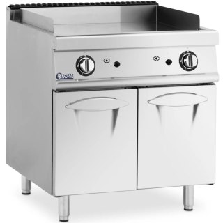 Grill płyta grillowa gładka z szafką na gaz propan / LPG / ziemny 12 kW Royal Catering