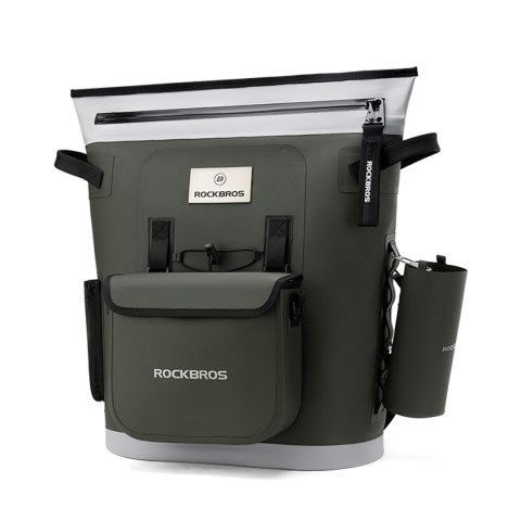 Plecak turystyczny termiczny z izolacją ergonomiczny 18l - zielony ROCKBROS