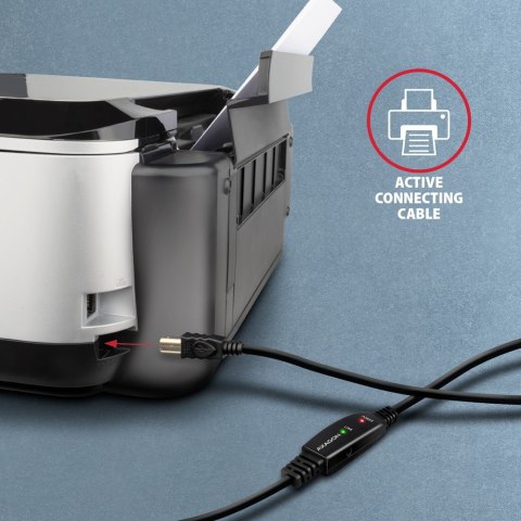 ADR-215B USB 2.0 A-M -> B-M aktywny kabel połączeniowy/wzmacniacz 15m AXAGON
