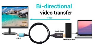 Adapter USB-C DisplayPort Bi-Directional 8K/30Hz 150cm I-tec