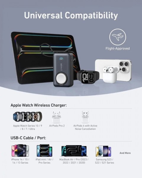 Powerbank Apple Watch MagGo 10000mAh czarny