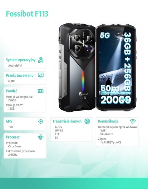 Smartfon F113 gray CH