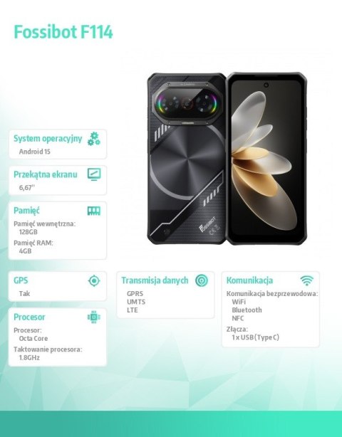 Smartfon F114 black CH