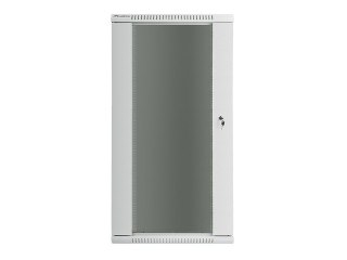 Szafa instalacyjna wisząca 19 cali 27U 600X450mm szara (drzwi szklane)