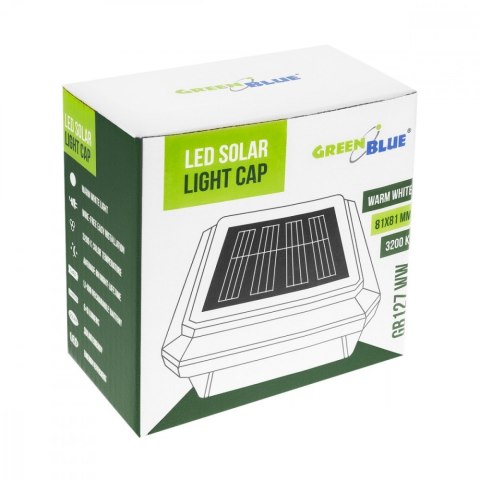 Lampa solarna LED na słupek GB127 WW 80x80mm 3200K