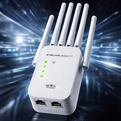 Wzmacniacz sygnału WiFi | Repeater | Access Point | 300Mb/s | 6 anten | 2xRJ45
