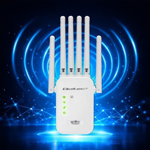 Wzmacniacz sygnału WiFi | Repeater | Access Point | 300Mb/s | 6 anten | 2xRJ45
