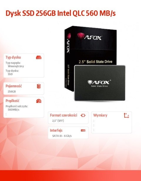 Dysk SSD 256GB QLC 560 MB/s